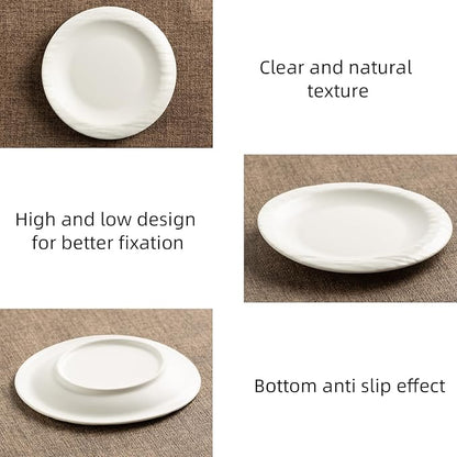 Ceramic Jewelry Tray Decorative Ring Holder and Trinket Dish for Women Wedding Engagement Birthday Gift for Her Jewelry Organizer Vanity Tray (white)