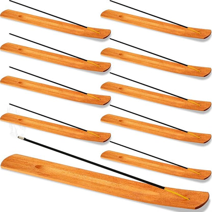 Handmade Wooden Incense Stick Holder Wood Incense Burner Ash Holder Trays for Sticks Home Utilities Accessories and Buddha Hall(24 Pieces)