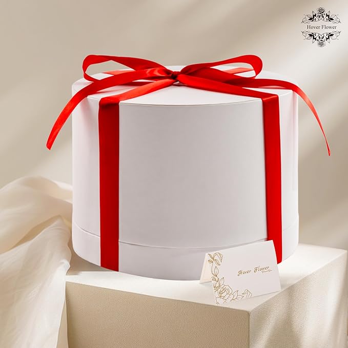 27 Forever Roses in Luxury White Box, Eternal Real Roses Birthday Gifts for Women, Preserved Flowers for Delivery Prime, Anniversary, Valentine's Day, Mothers Day for Mom (Red)