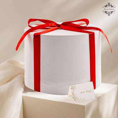 27 Forever Roses in Luxury White Box, Eternal Real Roses Birthday Gifts for Women, Preserved Flowers for Delivery Prime, Anniversary, Valentine's Day, Mothers Day for Mom (Red)