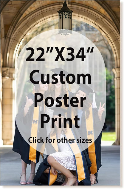 JIMUJIA Custom Canvas Art Print 22"x34" - Unframed Artwork, Personalized Wall Decor, Customizable Photo, Custom Portrait, Office, Living Room, Bedroom Wall Art(22×34in,Unframe)