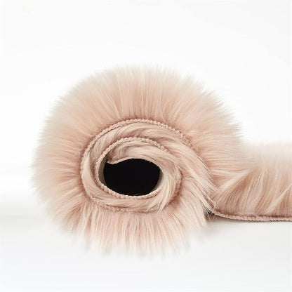 EasyJoy Ultra Soft Fluffy Shaggy Area Rug Faux Fur Rug Chair Cover Seat Pad Fuzzy Area Rug for Bedroom Floor Sofa Living Room (4 x 6 ft Rectangle, Pink)