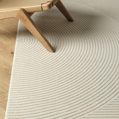 Revival Rugs Record 10'6" x 14'3" Washable Area Rug for Living Room Bedroom - 100% Recycled Oeko-TEX Certified, Medium Pile, Beige, Cream