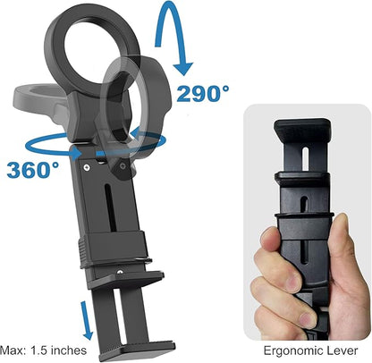 Perilogics Airplane Phone Holder for MagSafe. Universal Phone Mount for Long Flight Airplane Travel Essentials, Cruise Must Haves. Ideal Travel Accessory for Vacation and Content Creators (Black)