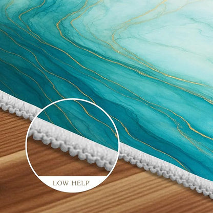 Luxury Marble Rug - 6x9 Area Rugs, Abstract Marble Kids Rugs, Abstract Modern Area Rug, Washable & Non Slip Large Rug Home Decor