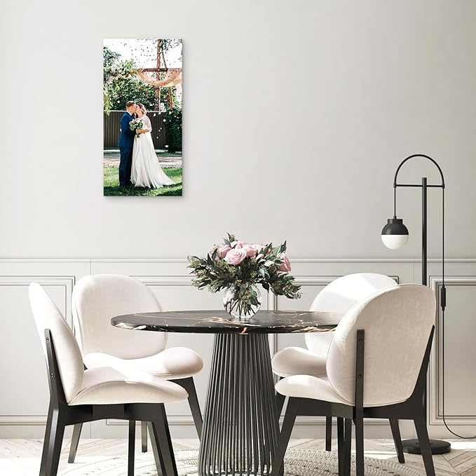 YYYYHPP Canvas Prints with Your Photos, Personalized Photo to Canvas Wall Art,Canvas Printing for Wedding, Family, Baby, Pets, Home Office Decor, Wrapped Frame 12"x24"