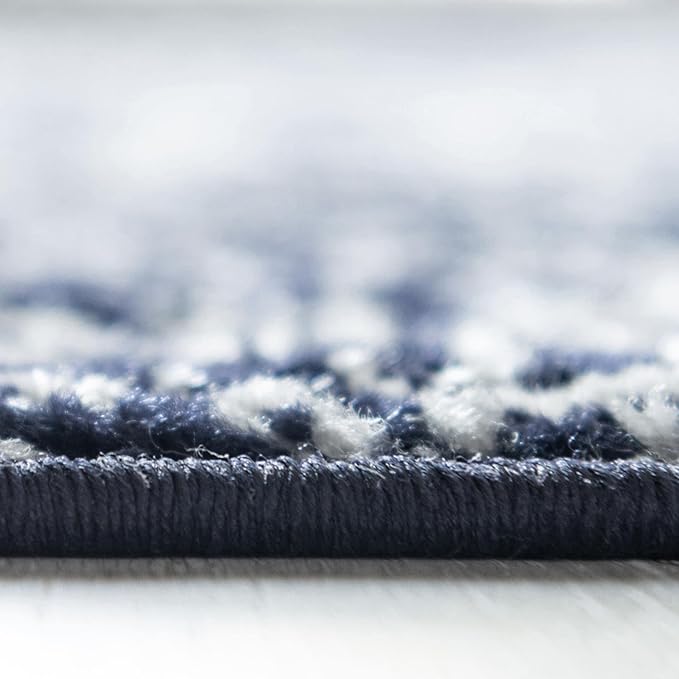 Rugs.com Arlington Collection Rug – 7' x 10' Navy Blue Medium-Pile Rug Perfect for Living Rooms, Large Dining Rooms, Open Floorplans