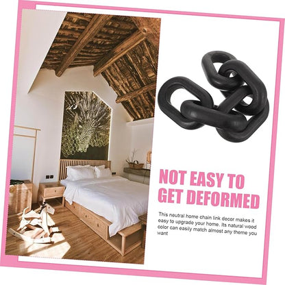 Rustic Wooden Chain Link Decor Home Decor for Living Room Aesthetic Handmade Home Ornament