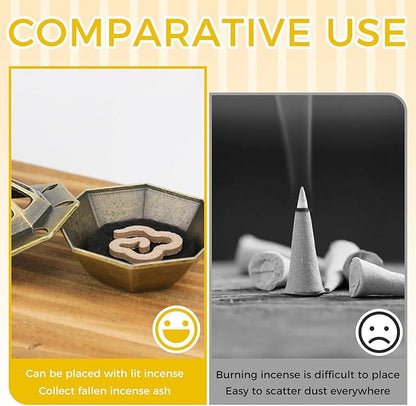 1 PCS Incense Burner Holder for Cones & Sticks, Spaceship Shape Incense Cone Holder with Detachable Tray, Decorative Zen Home Office Decor