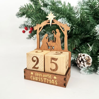 Christmas Countdowns Calendar Christmas Countdowns Wood Block,Christmas Advents Number Countdown Calendars Home Decors