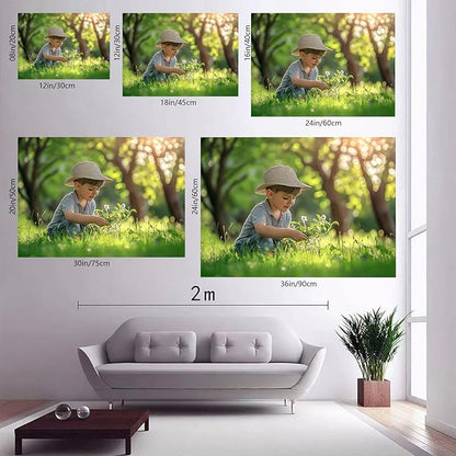 Framed Custom Canvas Wall Custom Pictures to Canvas Framed Photo Prints Wall Art Picture Canvas Customized Personalized Pictures for Couples Pet Family Kids 24x16in