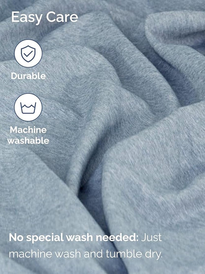 Extra Deep Cal King Sheet Set - 6 Piece Breathable & Cooling Sheets - Hotel Luxury Bed Sheets Set - Easy Fit - Soft, Wrinkle Free & Comfy Sheets Set - Heathered Blue Sheet Set w/Extra Deep Pockets
