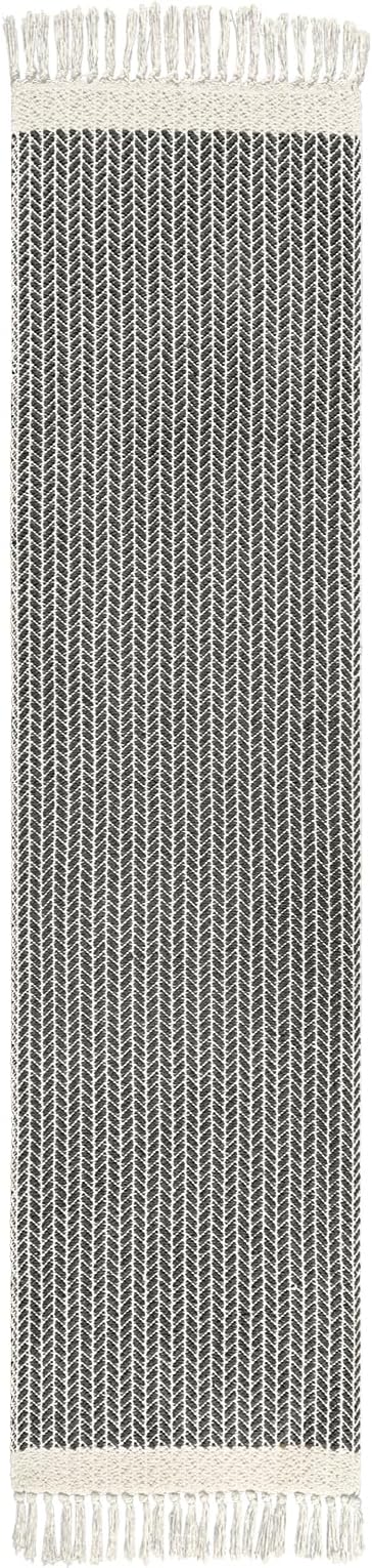 Lahome Boho Kitchen Runner, 2'6''x8 Entryway Rug Lightweight Runners for Hallway Washable Runner Rug with Tassels, Farmhouse Grey Rugs Non Shedding Carpet for Bathroom Foyer