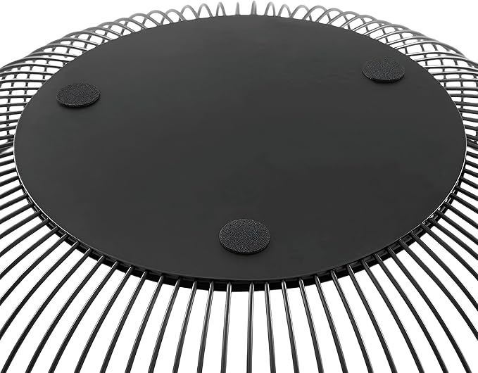 Fruit Bowl for Kitchen Counter, Black Wire Fruit Bowl, Metal Countertop Fruit Basket, 11 Inches Round Holder for Lemon, Banana, Candy, Snack in Office (Round C)