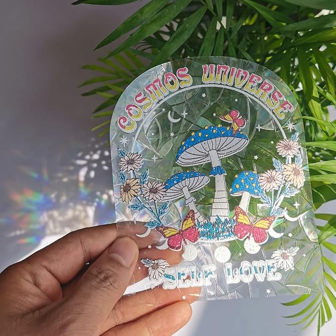 Olicard Rainbow Prism Suncatcher Sticker - Indoor Decoration, Anti-Collision Bird Strike Protection, Sun Catcher Decals for Home