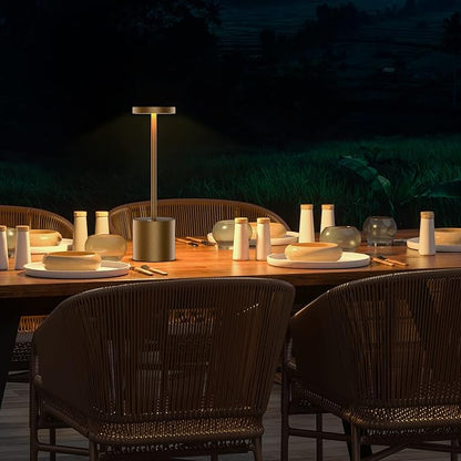 SAKRINGT 2 Pack Cordless Table Lamp Rechargeable,5000mAh Battery Powered Table Light, Dimming Portable LED Desk Lamp for Patio/Restaurant/Outdoor
