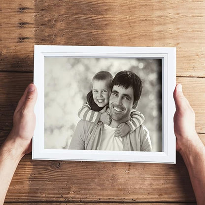 KTKDE 8x10 Picture Frame Set of 5,White Wooden frames, Vertical & Horizontal Wall Hanging for Wall or Tapletop Display,Studio Gallery Photo Frame for Photos, Posters & Art Prints