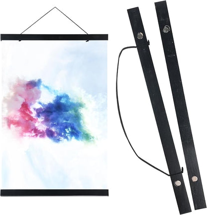 Medog Magnetic Poster Hanger Frame, 12x18 12x16 12x20 12x24 12x36 Poster Frame,For Magnet Canvas Print Poster Hanging Kit,Black,3 Pack