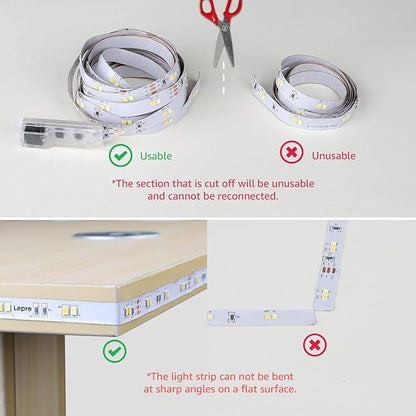 Lepro LED Tunable White Strip Light, Warm to Cool White, 16.4ft Dimmable Bright LED Tape Lights, 300 LEDs 2835, Strong 3M Adhesive, Not Cuttable, Suitable for Christmas Decorations, Home, Bedroom