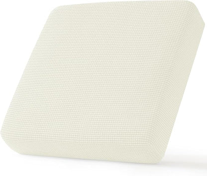 CHUN YI Stretch Chair Couch Cushion Cover Suitable for Armchair, Sofa Seat Slipcover with Spandex Jacquard Fabric(Small,Ivory White/Cream)