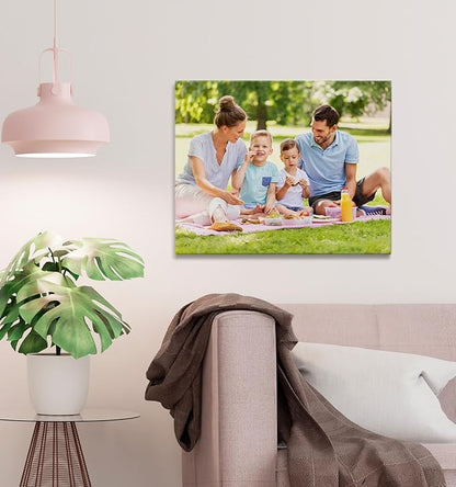 TreeDeal Custom Canvas Prints with Your Photos, Framed 10” x 8” Personalized Pictures Print, Customized Photo to Canvas Wall Art Ideal for Home Decor Gift Wrapping Pets Family Baby Wedding