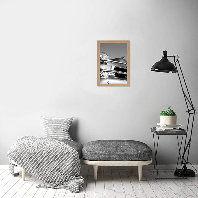 Americanflat 12x18 Poster Frame with Polished Plexiglass - Wide Picture Frames Made of Engineered Wood for Vertical or Horizontal Wall Display - Epic Collection - Pine