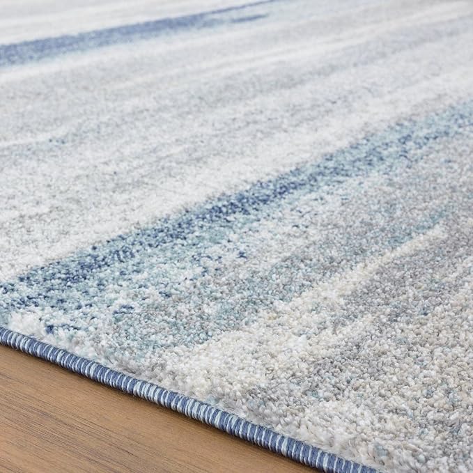 LUXE WEAVERS Tower Hill Abstract Blue 4x5 Area Rug