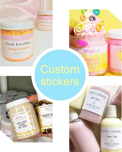 Custom Personalized Labels, Custom Stickers with Any Image Logo and Text. Business Logo Thank You Labels (Oval, 5x4 Inch)