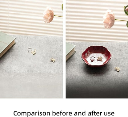 Floral Ceramic Ring Dish Elegant Jewelry Gift for Women Ceramic Trinket Tray Ring Holder Necklace Organizer for Mom Best Friend Sister (red)