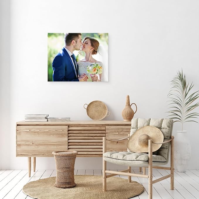YYYYHPP Canvas Prints with Your Photos, Personalized Photo to Canvas Wall Art,Canvas Printing for Wedding, Family, Baby, Pets, Home Office Decor, Wrapped Frame 30"x24"