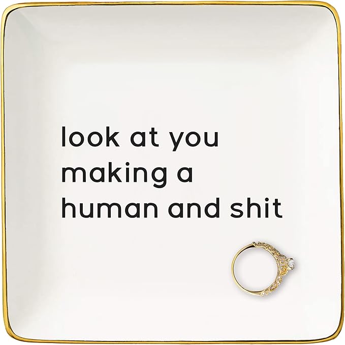 Congratulations on Pregnancy Gifts-First Time Mom,New Mom Appreciates Gifts,Mama to Be,Baby Gender Reveal Present for New Mother,Mother's Day Present-Jewelry Tray Trinket Holder Ring Dish