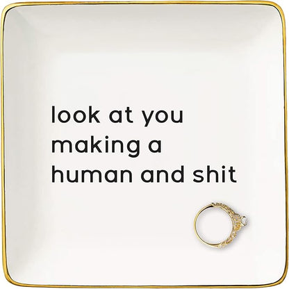 Congratulations on Pregnancy Gifts-First Time Mom,New Mom Appreciates Gifts,Mama to Be,Baby Gender Reveal Present for New Mother,Mother's Day Present-Jewelry Tray Trinket Holder Ring Dish