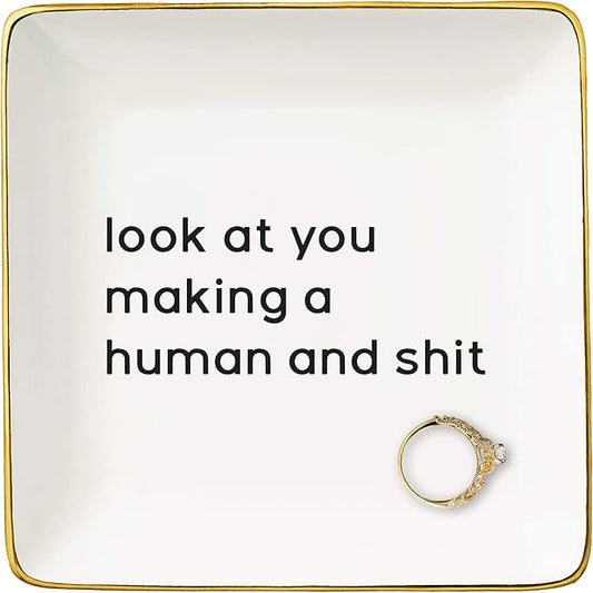 Congratulations on Pregnancy Gifts-First Time Mom,New Mom Appreciates Gifts,Mama to Be,Baby Gender Reveal Present for New Mother,Mother's Day Present-Jewelry Tray Trinket Holder Ring Dish