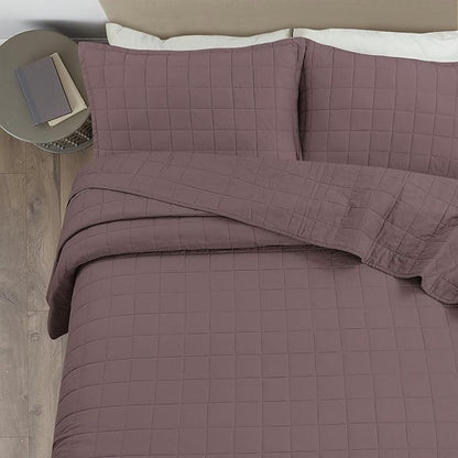 100% Cotton Quilt Sets Super King Size - Soft Lightweight Quilt Bedding Set for Bedroom Decor-Bedspread in Geometric Pattern with 2 Pillow Shams for All Season, 120x128 inches