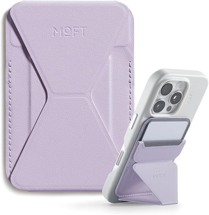 MOFT Magnetic Wallet Stand Compatible with iPhone 17/16/15/14/13/12 Series, Angle Adjustment & Magsafe Compatible MOVAS Phone Stand,Peony