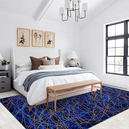 Vintage Grunge Arcade Rug 2x3 Small Area Rugs Abstract Colorful Lines Rugs Non Slip Machine Washable Indoor Throw Carpet for Living Room Bedroom Nursery Study Office Entrance Foyer