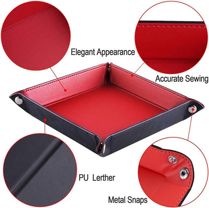siduater Valet Tray Desktop Storage Organizer – Vegan Leather Catchall Tray Bedside Vanity Tray Nightstand Caddy Holder for Remote Controller, Watch, Keys, Phone, Wallet, Coin, Jewelry, Purple