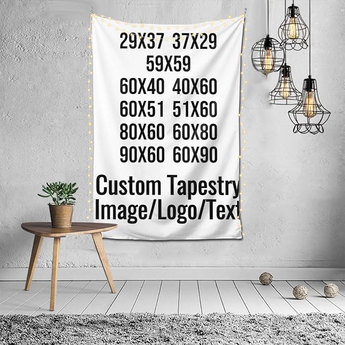 Customizable Tapestry Upload Images Add Your Picture Logo Text Backdrop For Bedroom Wedding 40x60 Tapestry