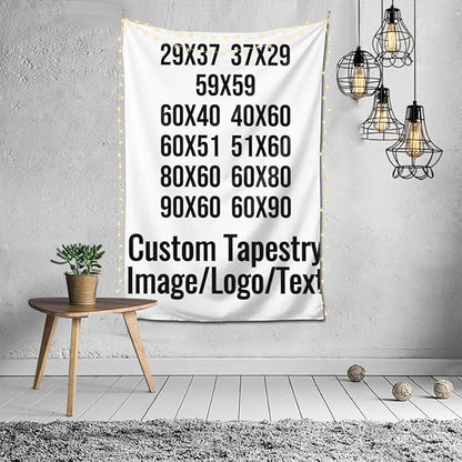 Customizable Tapestry Upload Images Add Your Picture Logo Text Backdrop For Bedroom Wedding 40x60 Tapestry