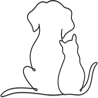 Matani Metal Dog Wall Decor | Dog & Living Room Wall Art | Minimalist Room Decor (Sleeping Labrador) (Love)