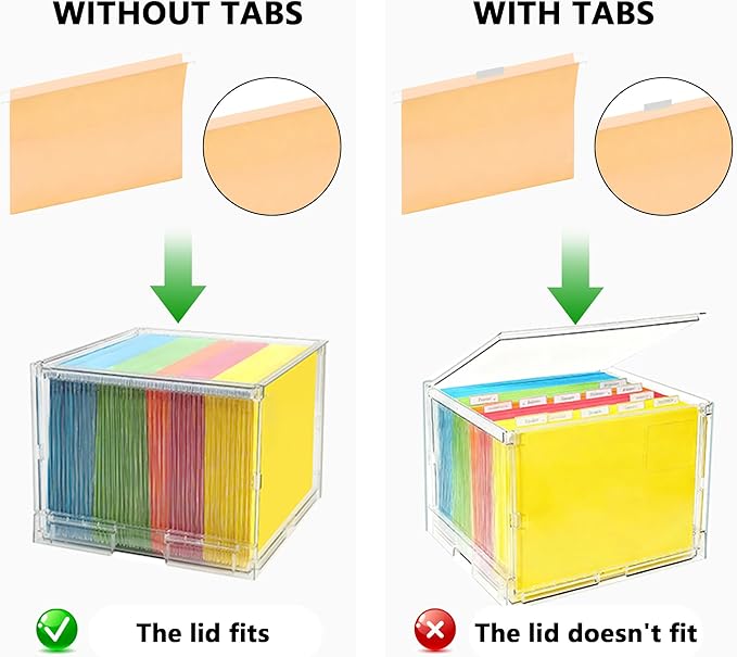 MUKAI File Box Organizer, Hanging Folder Storage Boxes, File Folder Organizer with Slide, Filing Crate Bin Holder with Letter-size File Holder Filing Box for Office, Home, Decor (1)