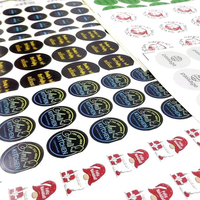 Custom Personalized Labels, Custom Stickers with Any Image Logo and Text. Business Logo Thank You Labels (Oval, 5x4 Inch)