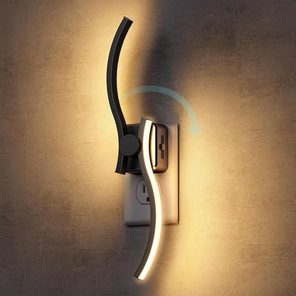 Briignite Night Lights Plug into Wall, Wall Sconce Night Light with Dusk to Dawn Sensor, Dimmable Night Light Plug in, 1W 3000K Soft White for Adults Kids Room Bedroom Bathroom Hallway Kitchen