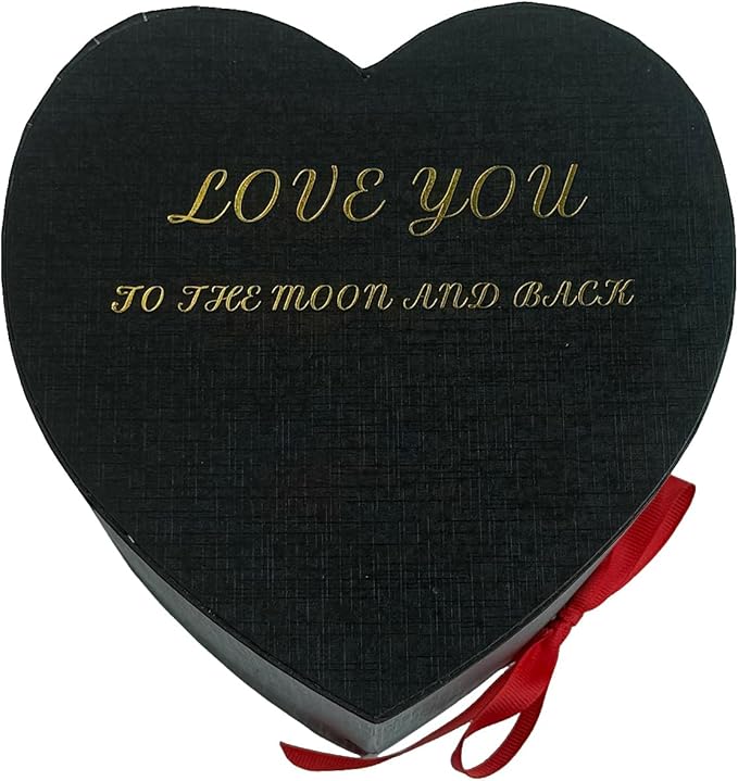 Preserved Roses Heart Shape Box Valentines Day Gifts for Her Mothers Day Forever Flowers (Multicolor-red, One Size)