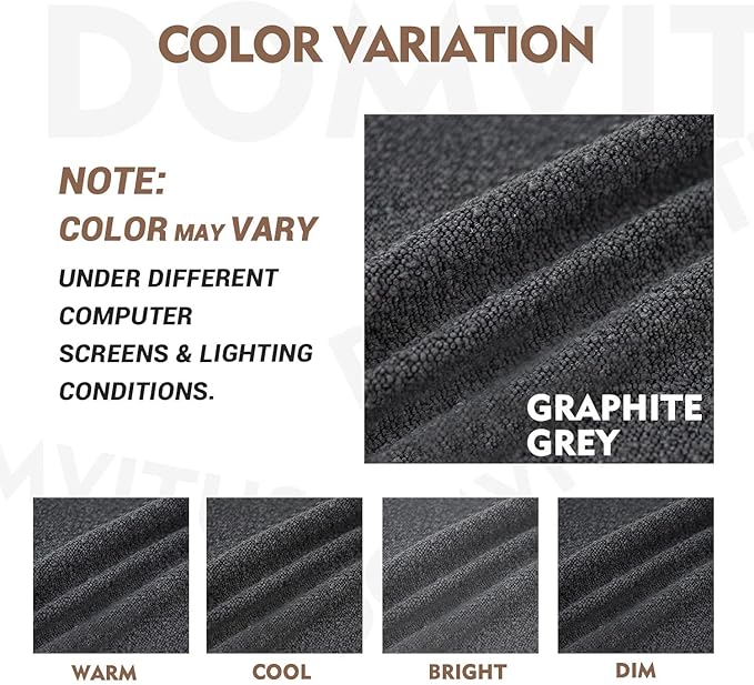 DOMVITUS Luxury Decorative Throw Pillow Cover 18 x 18 Inch Textured Boucle Square Sofa Couch Pillow for Living Room Woven Accent Cushion Case, 1PC, Graphite Grey
