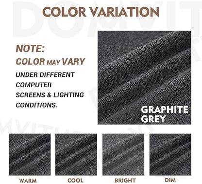 DOMVITUS Luxury Decorative Throw Pillow Cover 18 x 18 Inch Textured Boucle Square Sofa Couch Pillow for Living Room Woven Accent Cushion Case, 1PC, Graphite Grey