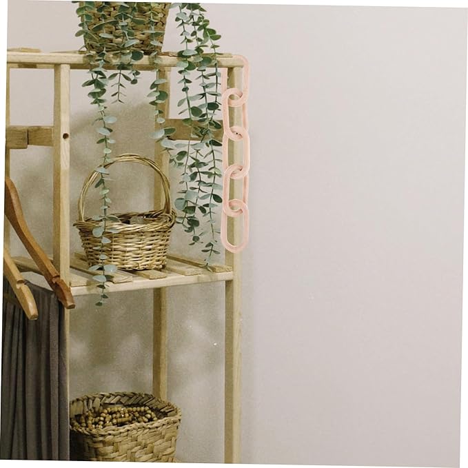SHINEOFI Wood Chain Link Decor Minimalist Ornament for Decoration Rustic Pine Design for Shelves and Dining Tables Unique Interlocking Knot Style
