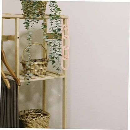 SHINEOFI Wood Chain Link Decor Minimalist Ornament for Decoration Rustic Pine Design for Shelves and Dining Tables Unique Interlocking Knot Style