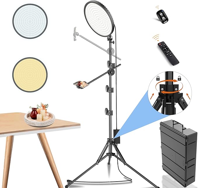 Large Ring Light Professional 55W with 72" Tripod Stand,Full-Screen Selfie Ring Light All-Purpose Stand for Live Stream, YouTube, TikTok, Video Recording with Remote (black-011,13)