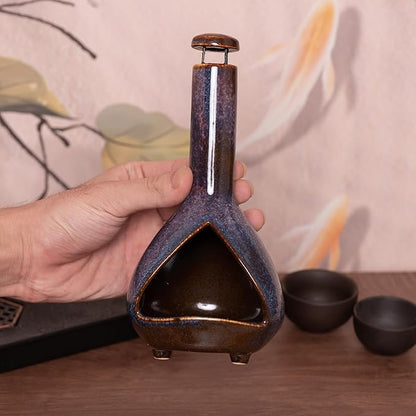 Premium Ceramic Palo Santo Holder - HighTemperature 1200°C Mini Chiminea for Sage, Incense & Palo Santo Sticks-Elegant Design for Energy Cleansing, Yoga, Meditation & Aromatherapy Idea